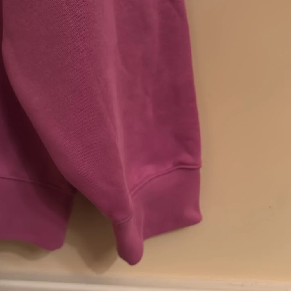 NWT Adidas Essentials Oversized Fleece Hoodie Size Large in Plum Purple/Pink - Picture 7 of 7